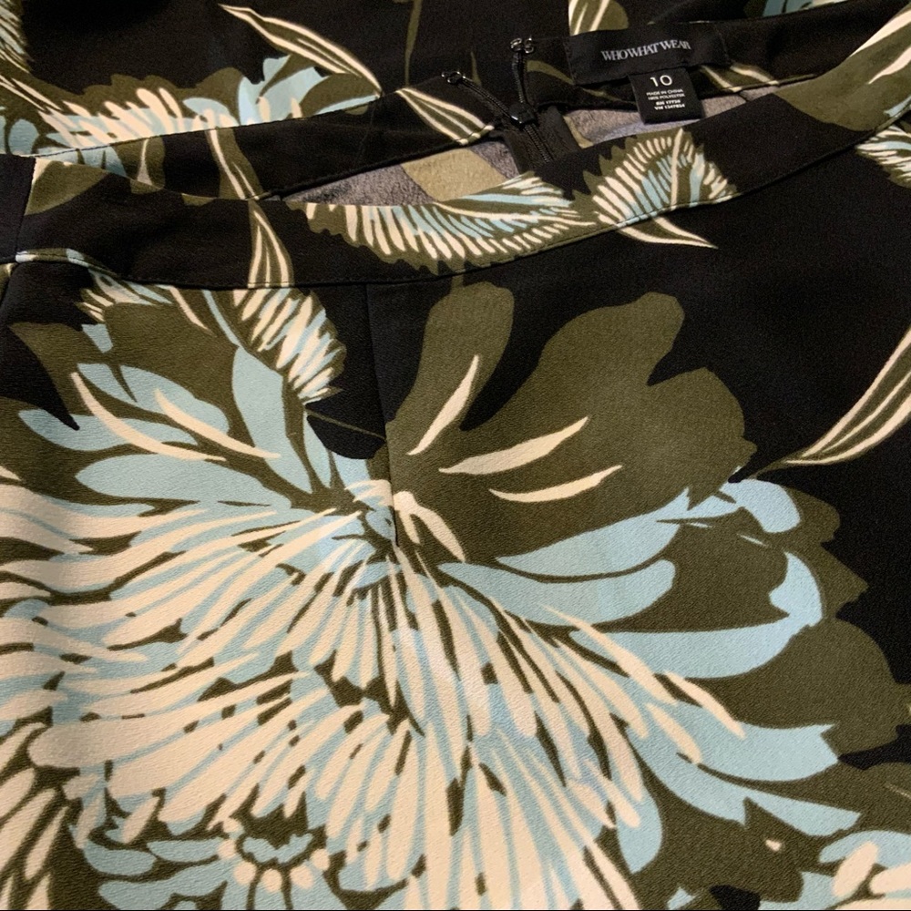 Who What Wear Black Floral Pencil Skirt - Picture 8 of 9